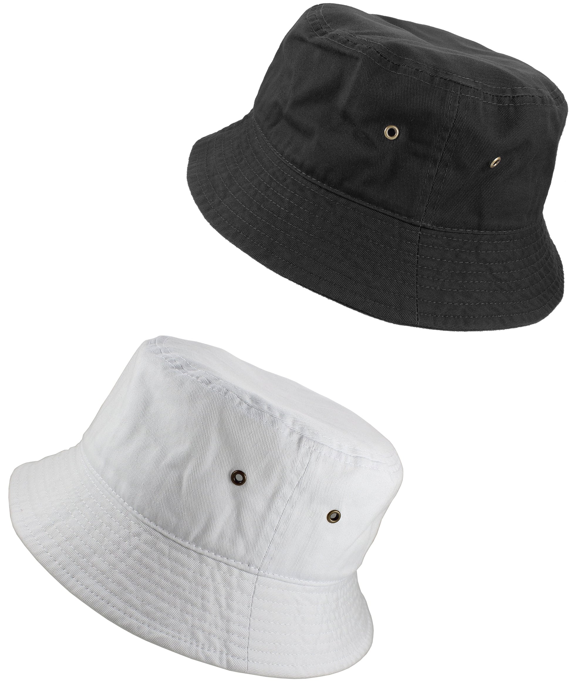 Bucket Hat 100% Cotton Packable Summer Travel Cap. Hunter Green-L/Xl