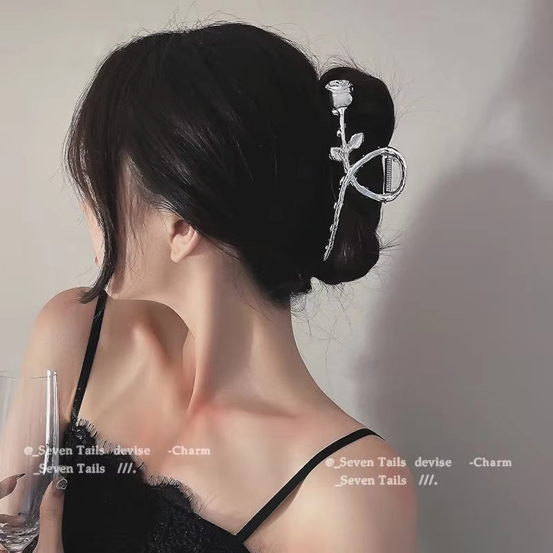 Metal Geometric Hair Claw Crab Hairpins Fashion Cross Hair Clips Barrettes Women Girls Korean Ponytail Clip Hair Accessories