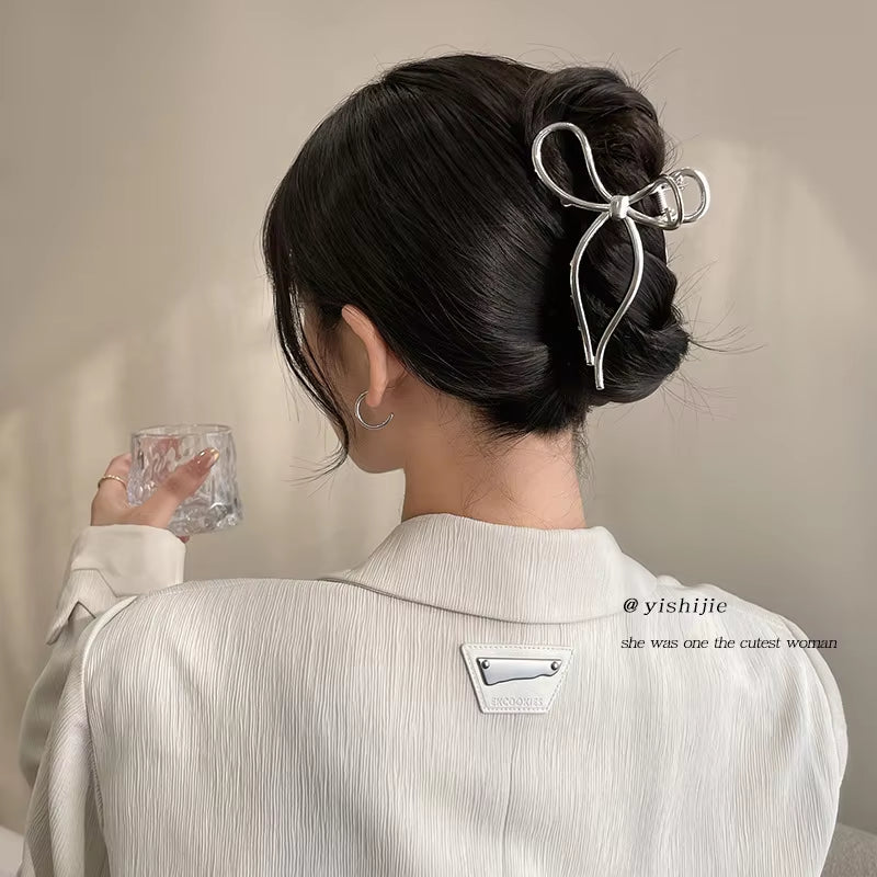 Metal Geometric Hair Claw Crab Hairpins Fashion Cross Hair Clips Barrettes Women Girls Korean Ponytail Clip Hair Accessories